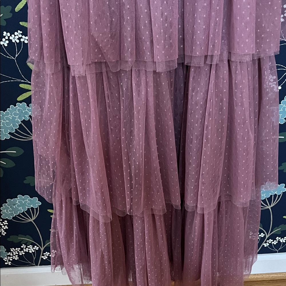 Chic Dusty Pink Backless Dress Size M - Picture 6 of 10